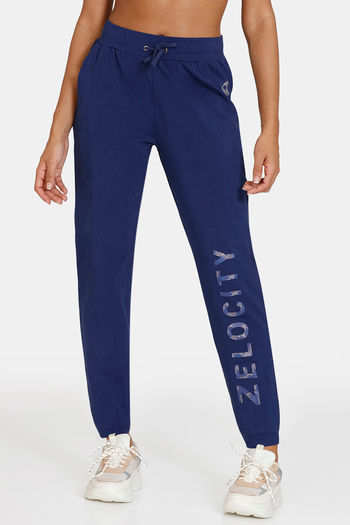 Buy Zelocity Mid Rise Light Stretch Joggers - Medieval Blue
